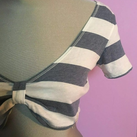 BILLABONG Before Me Striped Knot Crop T-Shirt - Picture 3 of 6